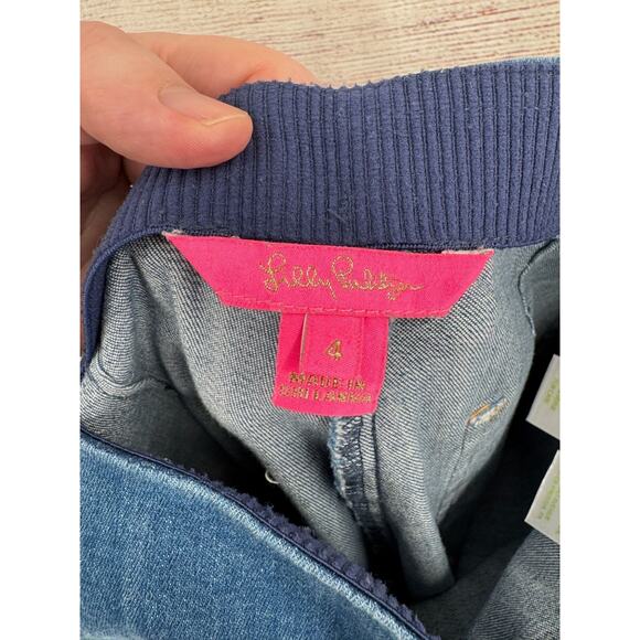 Lily Pulitzer Side Zip Stretch Jeans Women's Size 4 Blue Medium Wash Denim - Picture 9 of 13